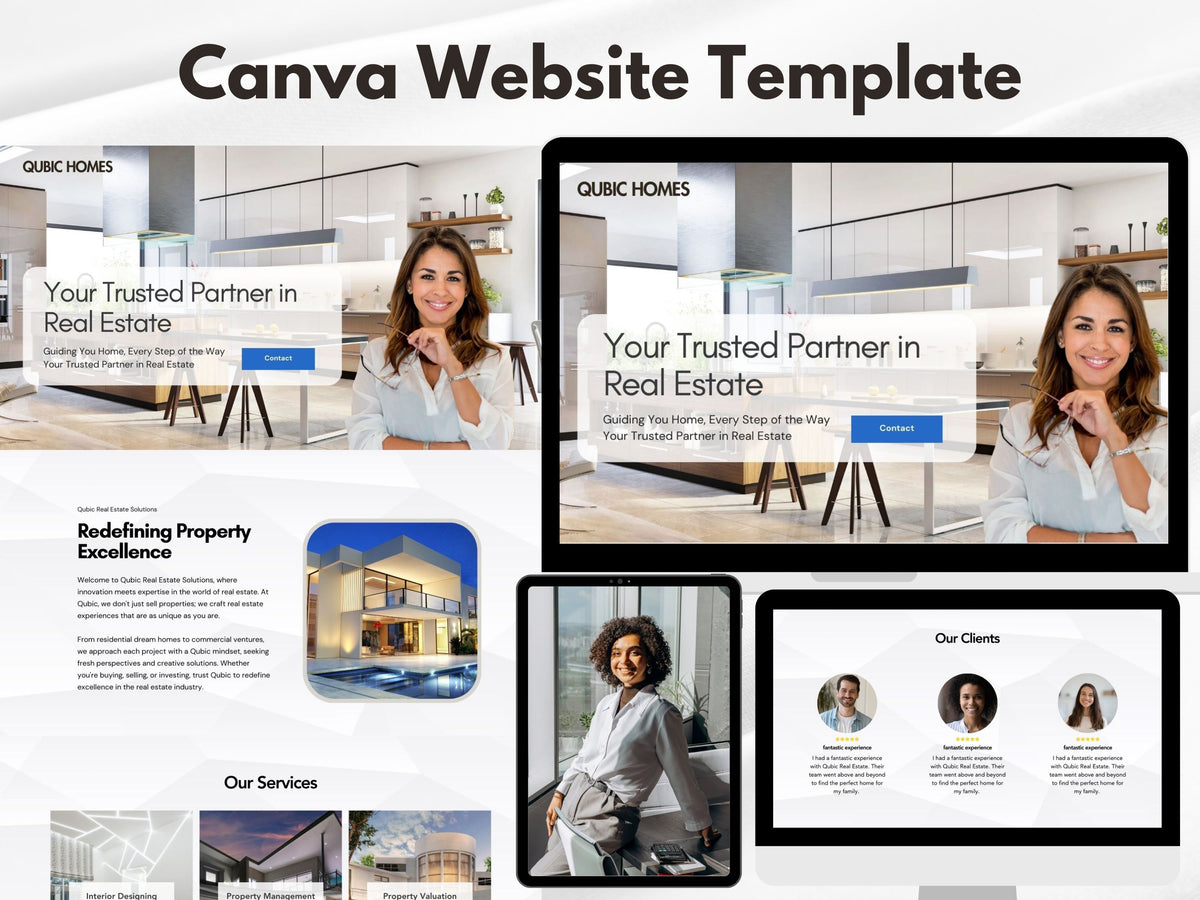 Cubic - Real Estate Canva Website Template